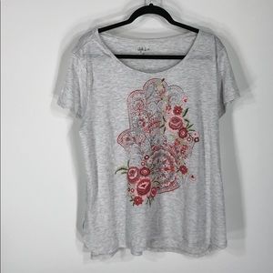 Style and Company T-shirt with print graphics